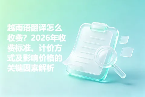 越南语翻译怎么收费？2026年收费标准、计价方式及影响价格的关键因素解析