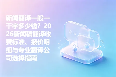 新闻翻译一般一千字多少钱？2026新闻稿翻译收费标准、报价明细与专业翻译公司选择指南