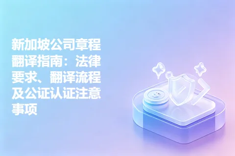 新加坡公司章程翻译指南：法律要求、翻译流程及公证认证注意事项