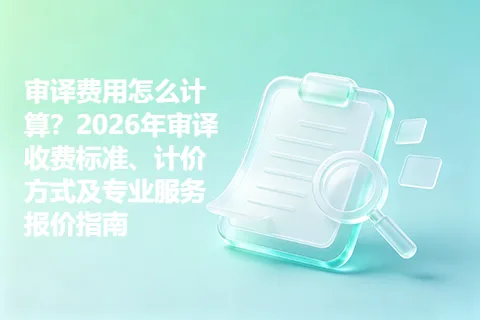 审译费用怎么计算？2026年审译收费标准、计价方式及专业服务报价指南