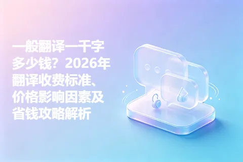 一般翻译一千字多少钱？2026年翻译收费标准、价格影响因素及省钱攻略解析