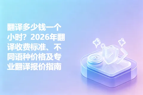 翻译多少钱一个小时？2026年翻译收费标准、不同语种价格及专业翻译报价指南