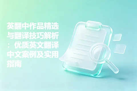 英翻中作品精选与翻译技巧解析:优质英文翻译中文案例及实用指南