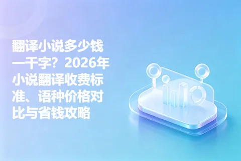 翻译小说多少钱一千字？2026年小说翻译收费标准、语种价格对比与省钱攻略