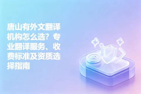 唐山有外文翻译机构怎么选？专业翻译服务、收费标准及资质选择指南