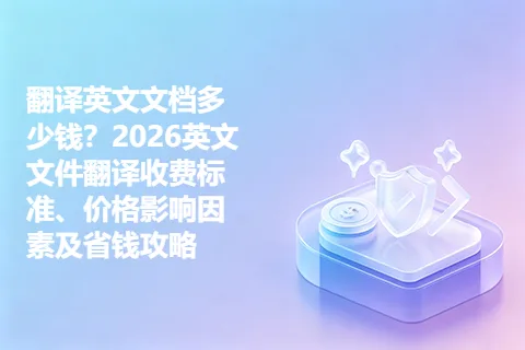 翻译英文文档多少钱？2026英文文件翻译收费标准、价格影响因素及省钱攻略