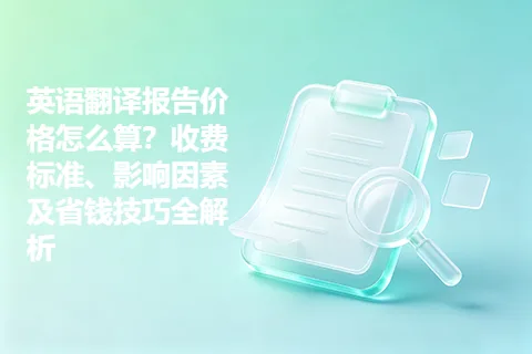 英语翻译报告价格怎么算？收费标准、影响因素及省钱技巧全解析