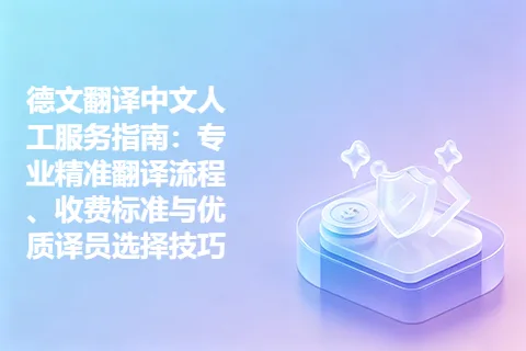 德文翻译中文人工服务指南：专业精准翻译流程、收费标准与优质译员选择技巧