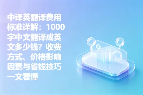 中译英翻译费用标准详解：1000字中文翻译成英文多少钱？收费方式、价格影响因素与省钱技巧一文看懂