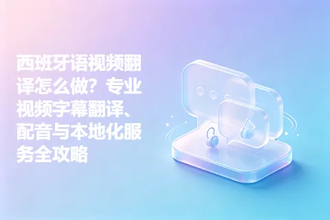 西班牙语视频翻译怎么做？专业视频字幕翻译、配音与本地化服务全攻略