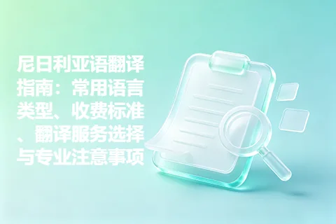 尼日利亚语翻译指南：常用语言类型、收费标准、翻译服务选择与专业注意事项