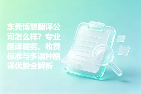 东莞博慧翻译公司怎么样？专业翻译服务、收费标准与多语种翻译优势全解析