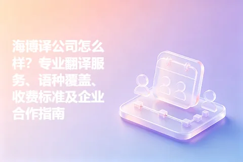 海博译公司怎么样？专业翻译服务、语种覆盖、收费标准及企业合作指南