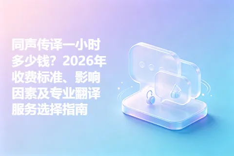 同声传译一小时多少钱？2026年收费标准、影响因素及专业翻译服务选择指南