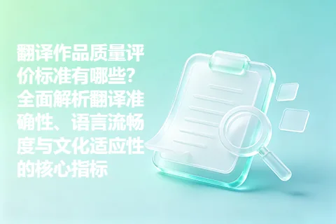 翻译作品质量评价标准有哪些？全面解析翻译准确性、语言流畅度与文化适应性的核心指标
