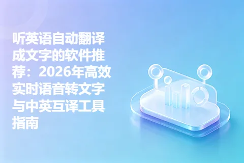 听英语自动翻译成文字的软件推荐：2026年高效实时语音转文字与中英互译工具指南