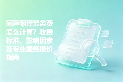 同声翻译劳务费怎么计算？收费标准、影响因素及专业服务报价指南