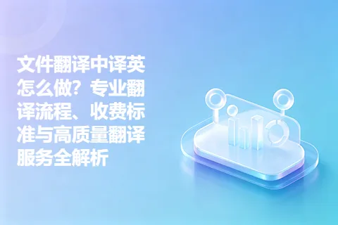文件翻译中译英怎么做？专业翻译流程、收费标准与高质量翻译服务全解析