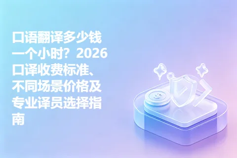 口语翻译多少钱一个小时？2026口译收费标准、不同场景价格及专业译员选择指南