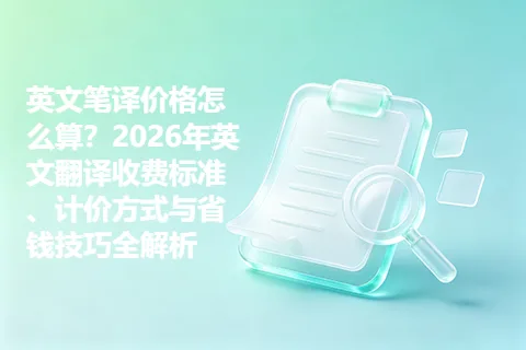 英文笔译价格怎么算？2026年英文翻译收费标准、计价方式与省钱技巧全解析