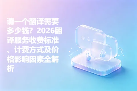请一个翻译需要多少钱？2026翻译服务收费标准、计费方式及价格影响因素全解析