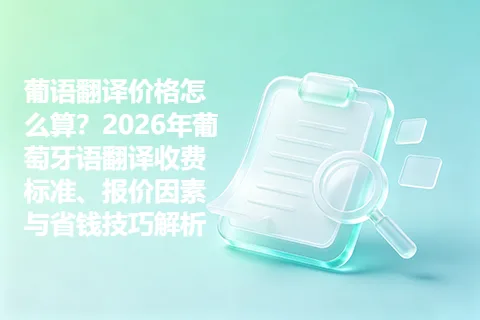 葡语翻译价格怎么算？2026年葡萄牙语翻译收费标准、报价因素与省钱技巧解析