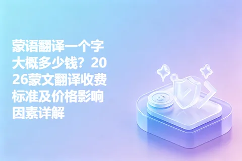 蒙语翻译一个字大概多少钱？2026蒙文翻译收费标准及价格影响因素详解