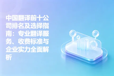 中国翻译前十公司排名及选择指南：专业翻译服务、收费标准与企业实力全面解析