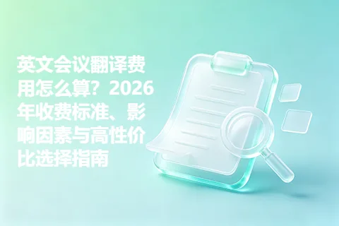 英文会议翻译费用怎么算？2026年收费标准、影响因素与高性价比选择指南