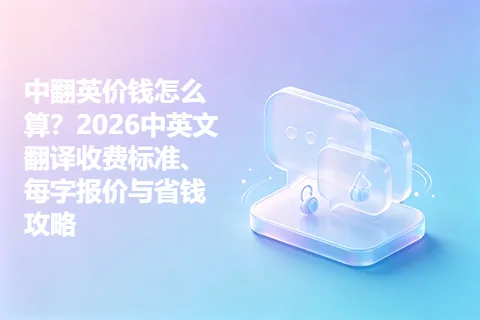 中翻英价钱怎么算？2026中英文翻译收费标准、每字报价与省钱攻略