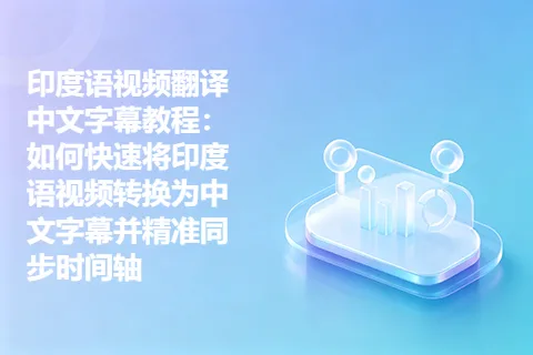 印度语视频翻译中文字幕教程：如何快速将印度语视频转换为中文字幕并精准同步时间轴