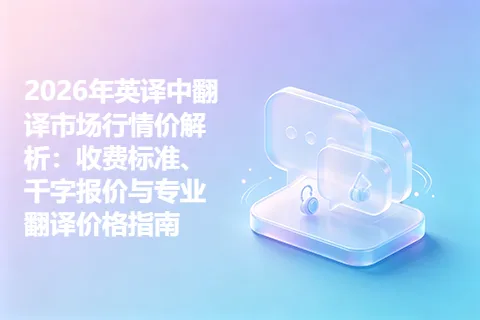2026年英译中翻译市场行情价解析：收费标准、千字报价与专业翻译价格指南