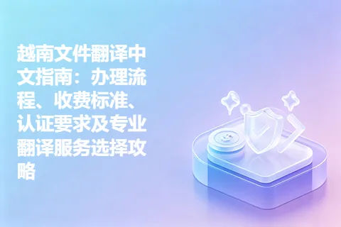 越南文件翻译中文指南：办理流程、收费标准、认证要求及专业翻译服务选择攻略