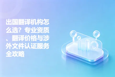 出国翻译机构怎么选？专业资质、翻译价格与涉外文件认证服务全攻略