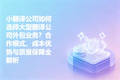 小翻译公司如何选择大型翻译公司外包业务？合作模式、成本优势与质量保障全解析