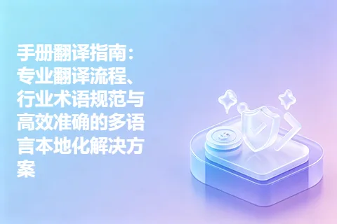 手册翻译指南：专业翻译流程、行业术语规范与高效准确的多语言本地化解决方案