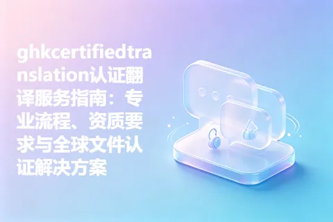 ghkcertifiedtranslation认证翻译服务指南：专业流程、资质要求与全球文件认证解决方案
