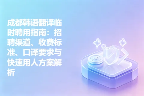 成都韩语翻译临时聘用指南：招聘渠道、收费标准、口译要求与快速用人方案解析