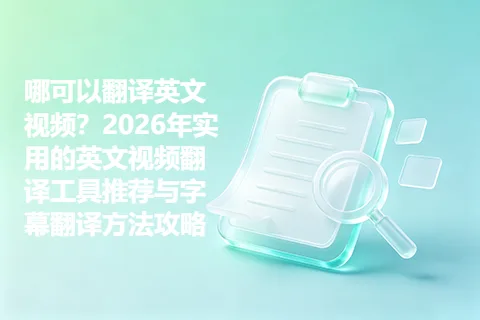 哪可以翻译英文视频？2026年实用的英文视频翻译工具推荐与字幕翻译方法攻略