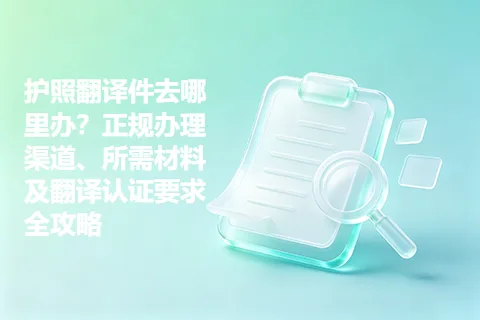 护照翻译件去哪里办？正规办理渠道、所需材料及翻译认证要求全攻略