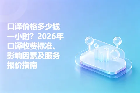 口译价格多少钱一小时？2026年口译收费标准、影响因素及服务报价指南