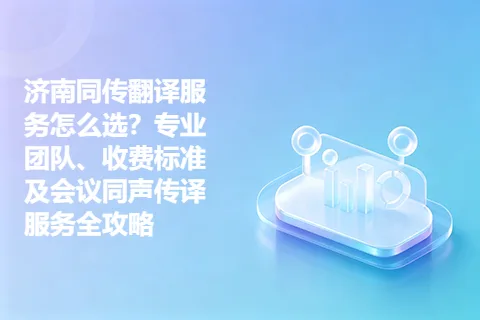 济南同传翻译服务怎么选？专业团队、收费标准及会议同声传译服务全攻略