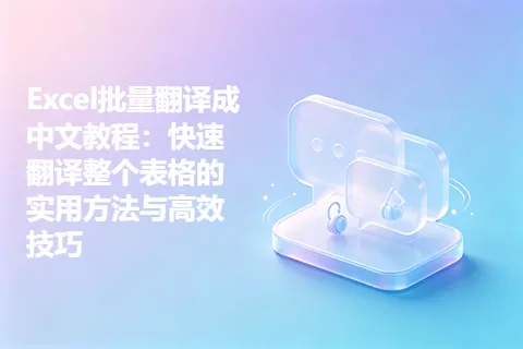 Excel批量翻译成中文教程：快速翻译整个表格的实用方法与高效技巧