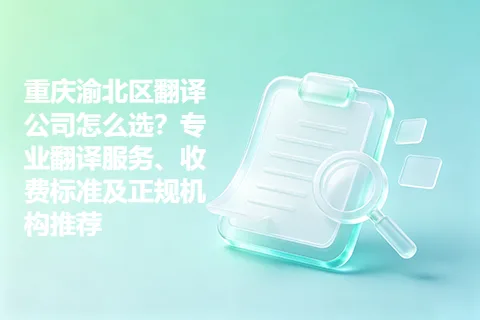 重庆渝北区翻译公司怎么选？专业翻译服务、收费标准及正规机构推荐
