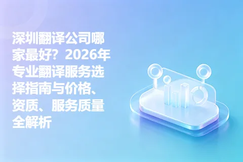 深圳翻译公司哪家最好？2026年专业翻译服务选择指南与价格、资质、服务质量全解析