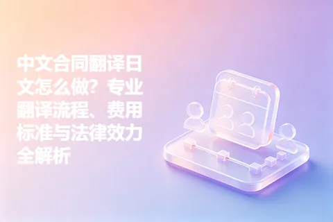 中文合同翻译日文怎么做？专业翻译流程、费用标准与法律效力全解析