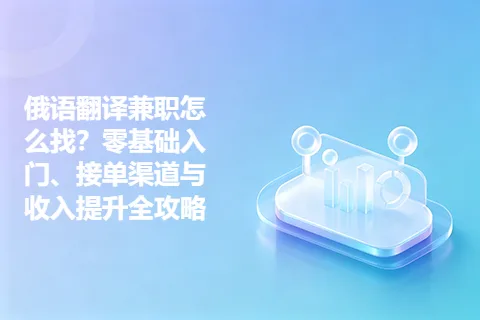 俄语翻译兼职怎么找？零基础入门、接单渠道与收入提升全攻略