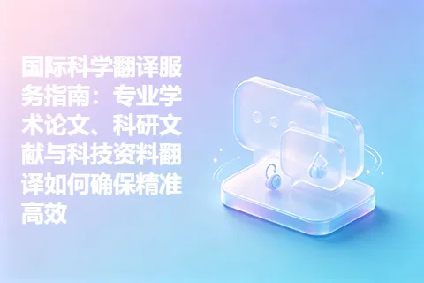 国际科学翻译服务指南：专业学术论文、科研文献与科技资料翻译如何确保精准高效