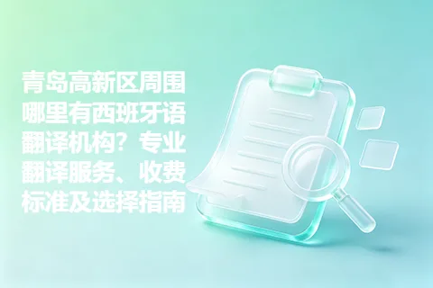 青岛高新区周围哪里有西班牙语翻译机构？专业翻译服务、收费标准及选择指南