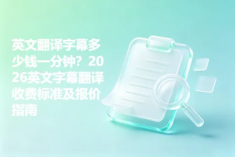 英文翻译字幕多少钱一分钟？2026英文字幕翻译收费标准及报价指南